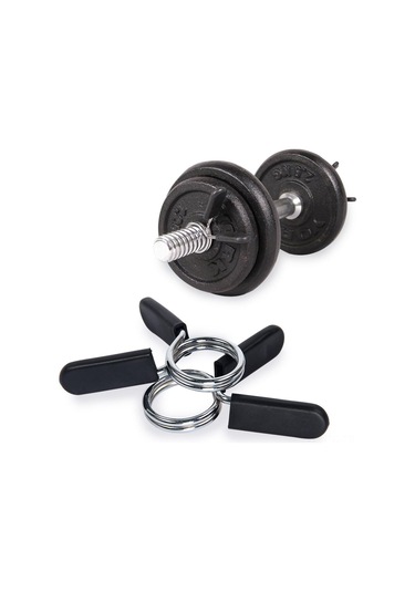 Skycity 2 Adet Olimpik Yaylı Çelik Ağırlık Tutucu, 50mm Çaplı, 5.5mm Tel Kalınlığı, 3 Sarımsı, Kauçuk Kapaklı, Barbell Klips Seti