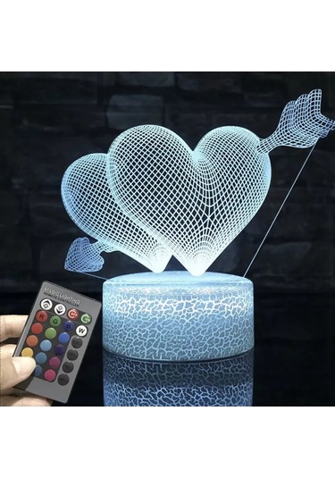 Amelief 3d Gece Lambası Kumanda İle 205618447 Sütlü