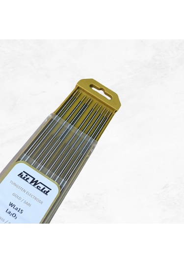 Tungsten Elektrot Gold Ø2.0x175mm. - 1 Paket 10 Adet