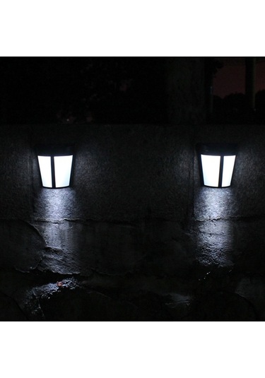 Novahub Güneş Enerjili 6 Led Su Geçirmez Bahçe Duvar Lambası - Otomatik Sensörlü Beyaz Güneş Işığı İle Yüksek Kalite Aydınlatma Beyaz