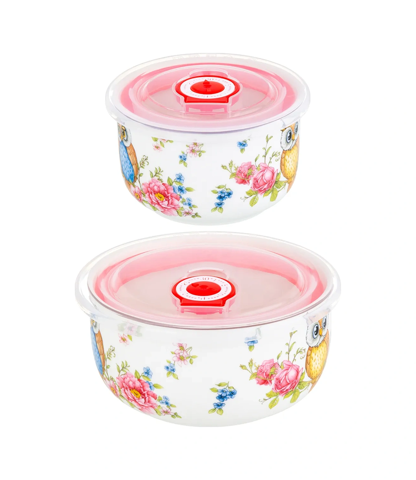 Elan Gallery Kapaklı Salata Kasesi "soyuskik" 2 Adet, 560 Ml Ve 260 Ml 39699513 Beyaz