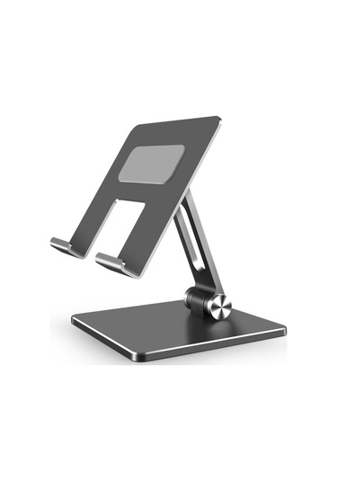 Yaozixa Alüminyum Gümüş/gri Telefon Ve Tablet Ayakçılığı: Taşınabilir Katlanabilir, Sağlam Kaymaz, Açı Ayarlanabilir