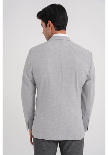 C 698 Ceket Regular Fit Gri-1 Casual Gri