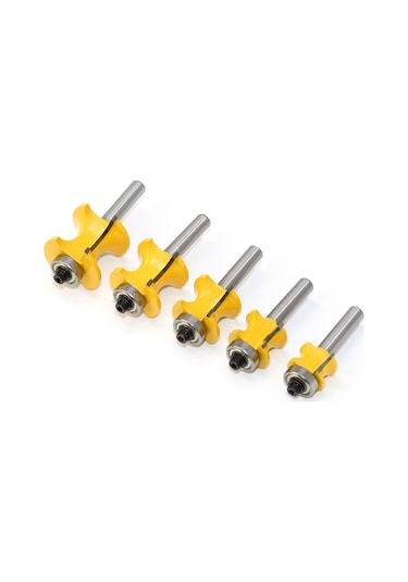 Sones 8-saplı Rulmanlı Pozitif Yarım Dairesel Kesici Gravür Makinesi Ağaç İşleme Kesici, Model: 5 Adet/takım