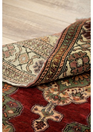 Kayseri Çeyrek El Dokuma Halı - Yün Üstü Pamuk - Leh4477975044 Kırmızı