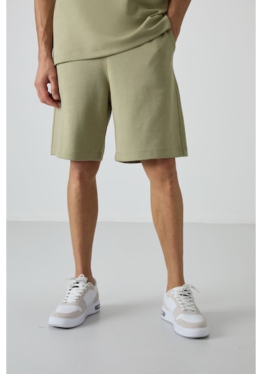 Tommy Life Açık Çağla Pamuklu Kalın Yumuşak Dokulu Oversize Fit Basic Erkek Şort Takım - 85249 Yeşil Tommy Life Açık Çağla Pamuklu Kalın Yumuşak Dokulu Oversize Fit Basic Erkek Şort Takım - 85249 Yeşil