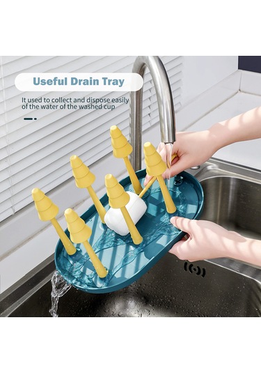 Kupa Kurutma Rafı Ve Fırça Şişe Kurutma Tutacağı Cam Tutucu Raf Kupa Tutucu Şişe Kurutma Tutacağı Kupa Depolama Rafı Mavi Kupa Kurutma Rafı Ve Fırça Şişe Kurutma Tutacağı Cam Tutucu Raf Kupa Tutucu Şişe Kurutma Tutacağı Kupa Depolama Rafı Mavi