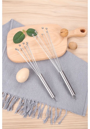 Paslanmaz Çelik Tel Çırpıcı Yumurtalık Sos Krema Çırpıcı Sos Karıştırıcı Çelik