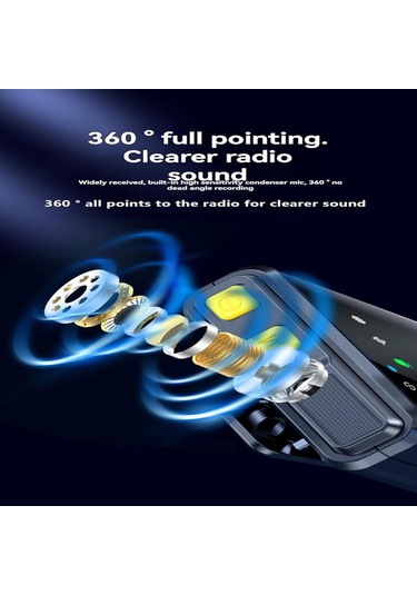 Springsun "gürültü Önleme Özelliğine Sahip İos Ve Android İçin Üçlü İşlevli Kablosuz Klipsli Mikrofon"