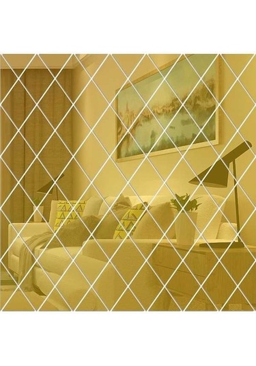 Novahub Altın Eşkenar Dörtgen Akrilik Ayna Çıkartmalar Diğer