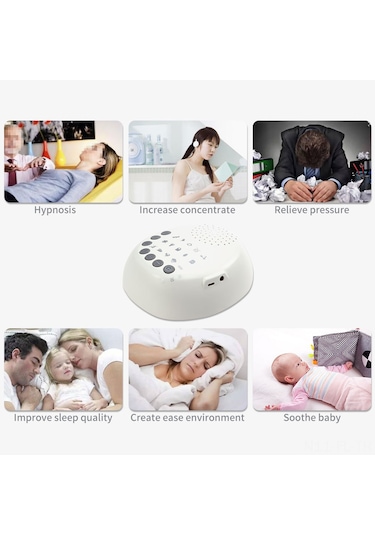 Lemestar Bebek Uyku Cihazı - 15 Rahatlatıcı Ses Uyku, Rahatlama, Uyanma - Zamanlayıcı Fonksiyonu - Taşınabilir - Usb Ve Pil Geri Dönüşümlü Diğer