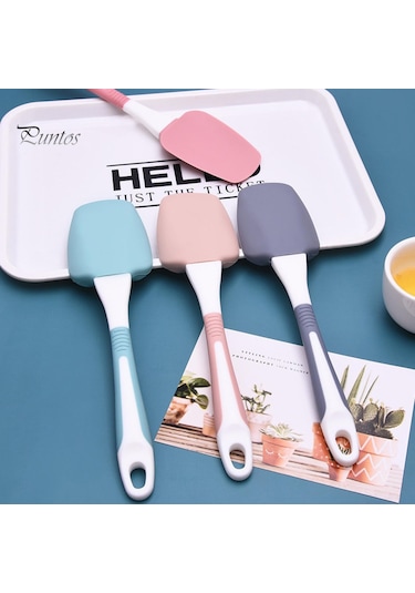 Gri Puntos Silikon Yapışmaz Kek Tereyağı Krem Spatula Yağı Ekmek Kazıyıcı Pişirme Mikser Aracı