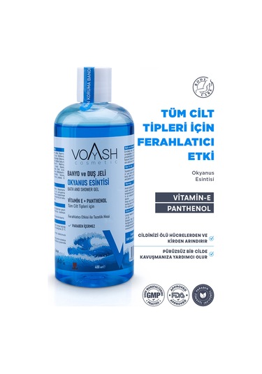 Voyash Cosmetic Okyanus Esintisi Banyo ve Duş Jeli 400 ML