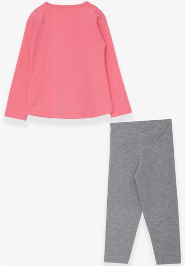 Breeze Kız Çocuk Taytlı Takım Kız Baskılı 1.5-5 Yaş, Neon Pembe-neon Pembe