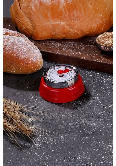 Wf Kırmızı Mekanik Klasik Zilli Mutfak Zamanlayıcı Timer Thr301