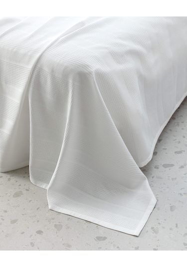 Madame Coco Mathilda Tek Kişilik Pamuklu Ecocell Düz Pike Takımı - Beyaz 8684427024843 Beyaz