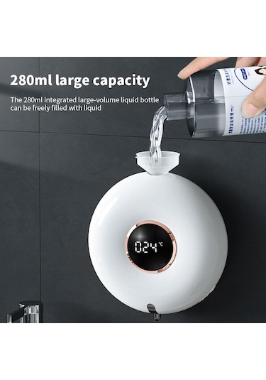 Tik Sabunluk, 280ml Şarj Edilebilir Pompa Sabunluklar El Şeffaf