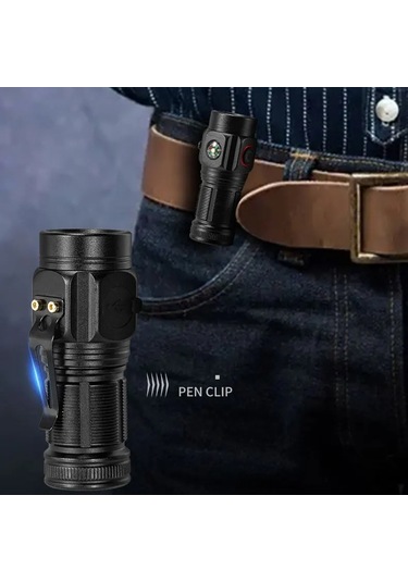 Cbtx W5182 Klipsli Taşınabilir El Feneri, Yüksek Parlaklık 3-led Gece Lambası Pille Çalışan Mini Işık Kamp Balıkçılık İçin