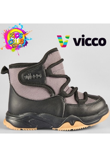 Vicco Bull Phylon Kauçuk Taban Ortopedik Çocuk Kar Botu Siyah