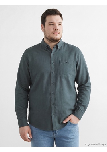 Lcwaıkıkı Classic Yeşil Regular Fit Poplin Erkek Gömlek