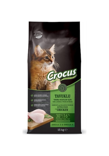 Crocus Tavuk Etli Yavru Kedi Maması 15 KG