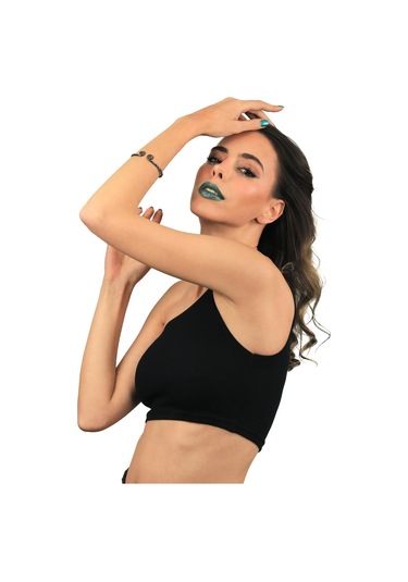 Kadın Lak Siyah Renk Kaplama Ayarlanabilir Açık Band Spiral Formlu Bileklik Siyah