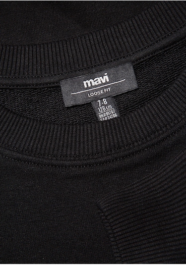 Mavi - Mavi Logo Baskılı Siyah Sweatshirt 6s10034-900