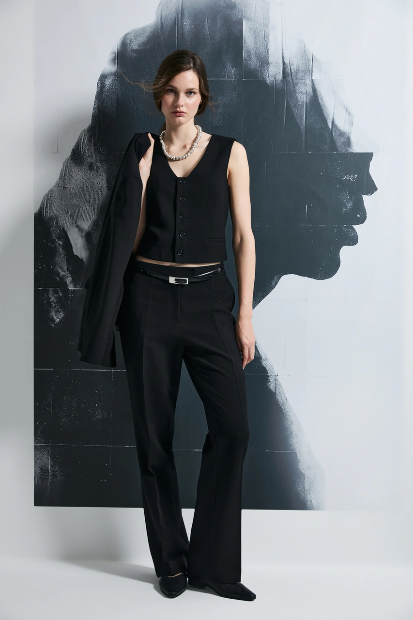 Lufian Sara Kadın Pantolon Siyah Siyah 122190045100100 Siyah