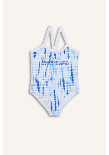 DeFacto Kız Çocuk Batik Desenli Mayo D9906A825HSBE114