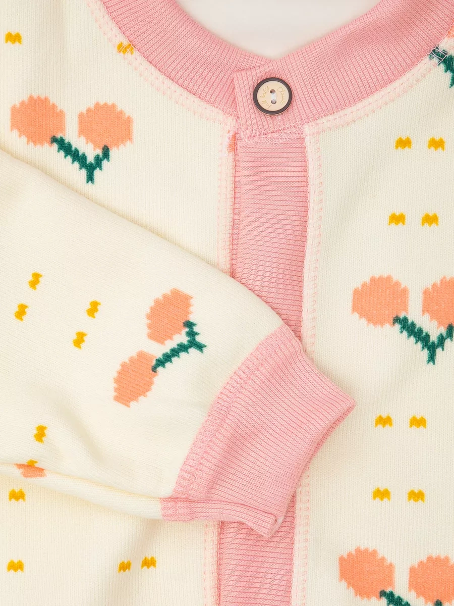 Lubimye Malysi Düğmeli Polar Kazak 247747158 Turuncu