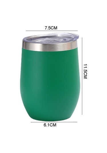 12oz 354ml Paslanmaz Çelik Yumurta Kabuğu Kupa Mini U-şekilli Çift Katmanlı Vakum Yalıtımlı Bardak Pembe