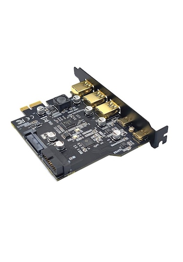 5 Port Pci-e Express Usb 3.0 Type C 3.2 Çoklayıcı Riser Kart