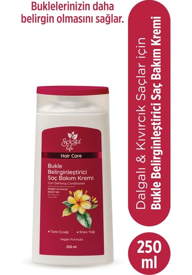 Selesta Life Tiare Çiceği Ve Shea Yağı Özlü Bukle Belirginleştirici Saç Bakım Kremi Dalgalı Ve Kıvırcık 250 Ml