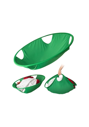 Geeroyoo Yeşil 21 İnç Katlanabilir Ev Gereci, Giyim Ve Çamaşır Saklama Sepeti, Ev Organizasyonu Aracı DiğER