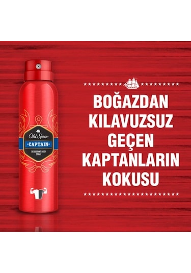 Old Spice Captain Deodorant Sprey 150 ML x 2