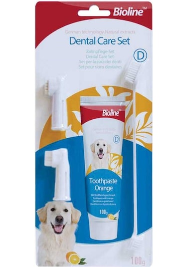 Bioline Portakal Aromalı Köpek Ağız Bakım Seti 100 G