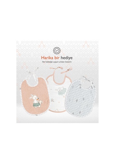 Gezenbebe Hero 3'lü Yenidoğan Bebek Önlük Seti Pembe