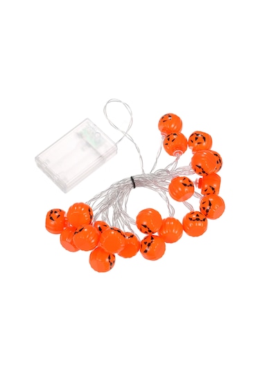 Suofeng Halloween Kabak Şekilli Işık Zinciri 3 Metre 20 Led Isı Beyaz Dekoratif Işık Teli Pil Dahil Değil