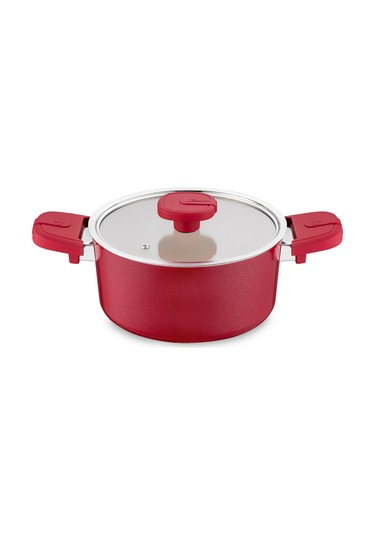 Jumbo Swiss Crystal Red 7 Parça Tencere Seti Kırmızı