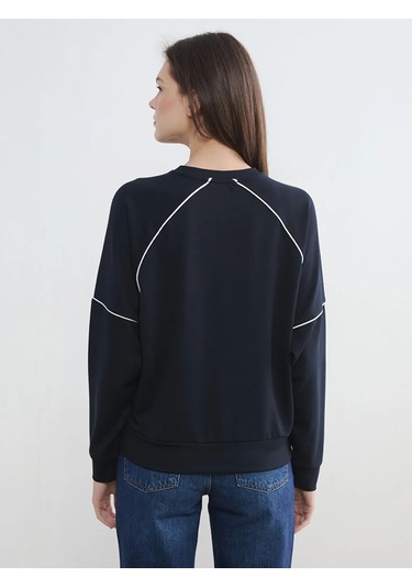 Lc Waikiki Lacivert Bisiklet Yaka Kadın Sweatshirt