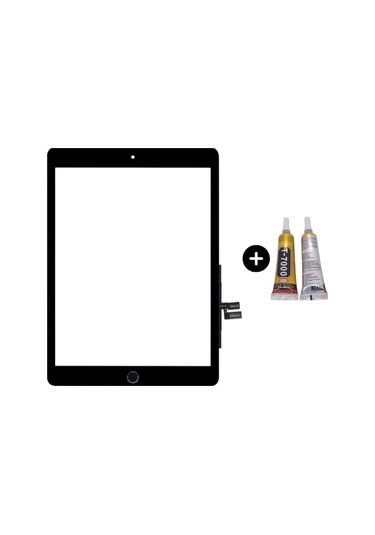 İpad 9.nesil A2602-a2603-a2604-a2605 Uyumlu Servis Home Tuşlu Dokunmatik Siyah + B7000