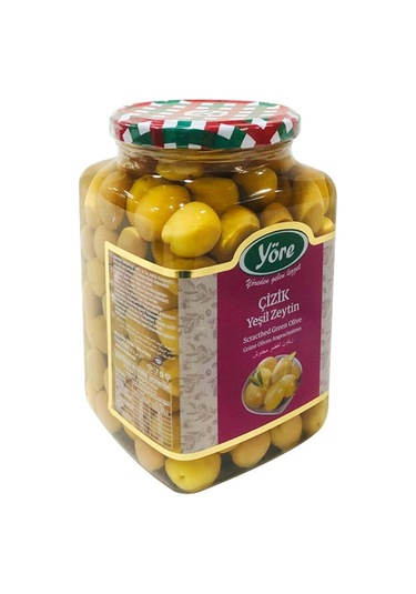 Yöre Çizik 231 - 260 Kalibre Yeşil Zeytin Cam 990 G