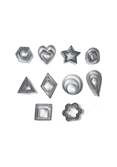 Dancemonkey 30 Adet Paslanmaz Çelik Bisküvi Kalıbı, Küçük Ve Pratik Gümüş