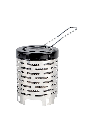 Yunboo Stokvel Isıtıcı Kapağı Çelikten Yapılmış Taşınabilir Çift Katmanlı Fırın Uyumlu Tent Isıtma Aleti Gümüş