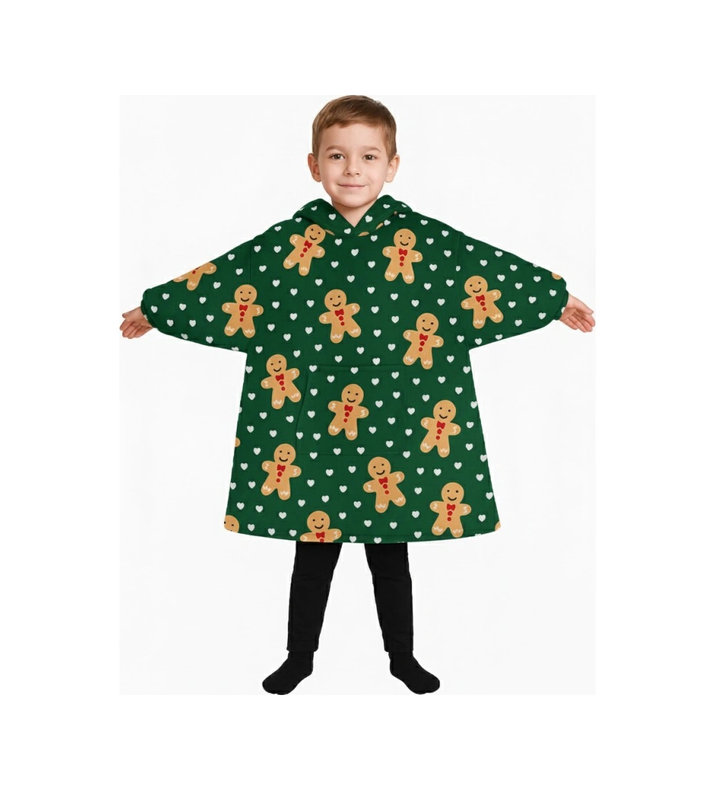 Çocuk Giyilebilir Battaniye Wellsoft Unisex Oversize Yeşil