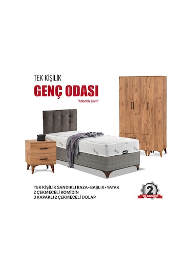 Country Genç Odası Takımı 3'lü Set Beyaz