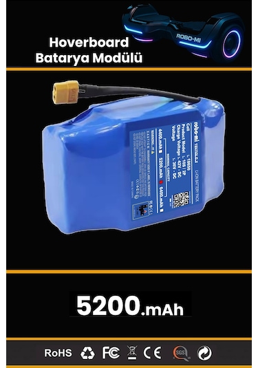 Hoverboard 5200mAh Elektrikli Kaykay Bataryası