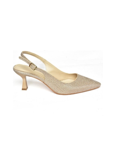 Fox Shoes S518081714 Bronz Sim Alçak Topuklu Kadın Ayakkabı Bronz