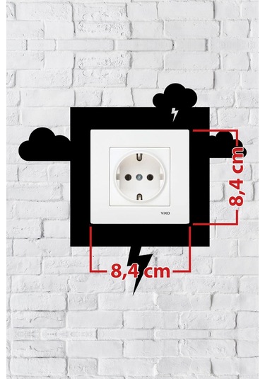 Şimşek Tasarım Priz Çerçevesi İç Ölçü 8,4x8,4 Cm Dekoratif Priz - Anahtar Çerçevesi