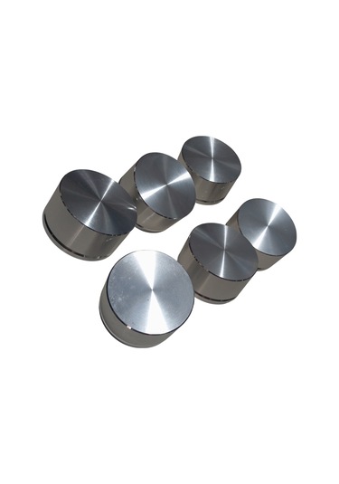 6 Adet Alüminyum Ses Kontrol Pot Başlığı 44x24mm Gümüş 6mm D Tip Ve Tırtıl Mile Uygun